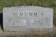 MOORE (Mumm), Pearl Eva (1888-1970)- Spouse: Albert Edwin Frederick MUMM (1885-1972); Inscription: Mumm, Albert E, 1885-1972; Pearl E, 1888-1970.