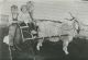 HUNTSINGER, James William (1889-1951)- children with goat cart, from left: Kenneth James HUNTSINGER (1911-1991), Wayne Gaylord HUNTSINGER (1914-1993) and Devere Henry HUNTSINGER (1912-1919).