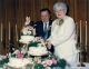 MOORE (Anderson), Florene Irene (1921-2003) and spouse, Rollan Theodore ANDERSON (1914-1999) on their 50th wedding anniversary in 1994.